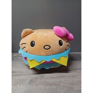 Hello Kitty HAMBURGER PLUSH Stuffed Animal Toy, With Tags 8.5"x7" CheeseBurger